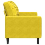 vidaXL Canapé à 2 places Jaune 120 cm Velours