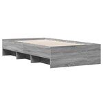 vidaXL Cadre de lit sonoma gris 100x200 cm bois d'ingénierie
