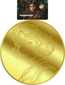 Monnaie STEAMPUNK ORIGIN 1/1000 Oz Or 12$ Liberia 2026 (PRÉCOMMANDE)