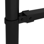 vidaXL Clôture de jardin à dessus en lance Acier (1 25-1 5)x8 5 m Noir