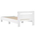 vidaXL Cadre de lit avec tête de lit blanc 75x190 cm bois d'ingénierie