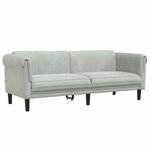 vidaXL Ensemble de canapés 3 Pièces gris clair velours