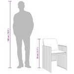 vidaXL Chaises de jardin avec coussins lot de 4 mélange beige