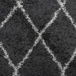 vidaXL Tapis shaggy à poils longs moderne noir et crème 140x200 cm
