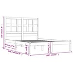 vidaXL Cadre de lit Blanc Bois de pin massif 180x200 cm Super King