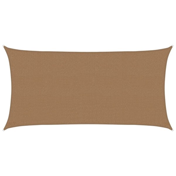 vidaXL Voile d'ombrage 160 g/m² Taupe 2x3 5 m PEHD
