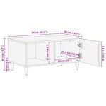 vidaXL Table basse 80x50x40 cm en bois de mangue massif
