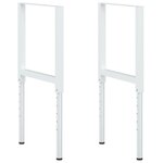 vidaXL Cadres d'établi réglables 2 Pièces Métal 55x(69-95 5) cm Gris