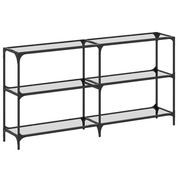 vidaXL Table console avec dessus en verre transparent 158 5x30x81 cm