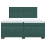vidaXL Sommier à lattes de lit et matelas Vert foncé 200x200cm Velours
