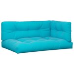 vidaXL Coussins de palette lot de 3 turquoise tissu