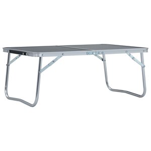 vidaXL Table pliable de camping Gris Aluminium 60x40 cm