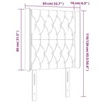 vidaXL Tête de lit à LED Gris clair 83x16x118/128 cm Tissu
