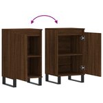 vidaXL Buffets 2 Pièces chêne marron 40x35x70 cm bois d'ingénierie