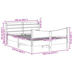 vidaXL Cadre de lit et tête de lit cire marron 140x200 cm bois de pin