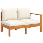 vidaXL Salon de jardin avec coussins 6 Pièces bois d'acacia solide