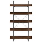 vidaXL Bibliothèque 5 niveaux chêne marron 100x33x180 5 cm