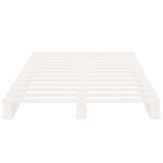 vidaXL Lit de palette blanc 100x200 cm bois de pin massif