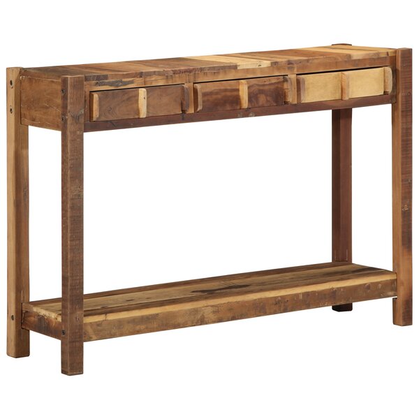 vidaXL Table Console 107x33x76 cm Bois Massif Récupéré