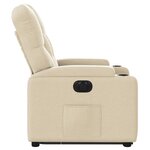 vidaXL Fauteuil inclinable électrique crème tissu