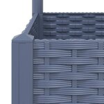 vidaXL Jardinière avec treillis Gris foncé 80x40x136 cm PP