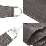 vidaXL Voile d'ombrage 160 g/m² Anthracite 3 5x3 5x4 9 m PEHD