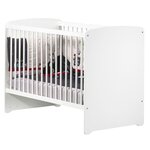 Lit bébé 120 x 60 - 3 positions - Blanc