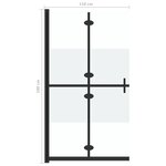vidaXL Paroi de douche pliable Verre ESG demi-dépoli 110x190 cm
