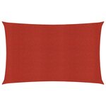 vidaXL Voile d'ombrage 160 g/m² Rouge 3x4 m PEHD