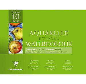 Bloc Etival encollé 4 côtés 300g torchon 10F 36x48 CLAIREFONTAINE