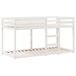 vidaXL Lit superposé avec toit blanc 75x190 cm bois massif de pin
