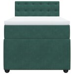 vidaXL Sommier à lattes de lit et matelas Vert foncé 80x200 cm Velours