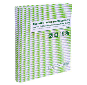Registre public d'accessibilité pour les ERP (Classeur + Feuillets + 10 pochettes) EXACOMPTA