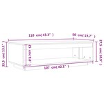 vidaXL Table basse cire marron 110x50x33 5 cm bois massif de pin
