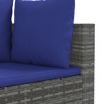 vidaXL Salon de jardin avec coussins 10 Pièces gris résine tressée