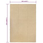 vidaXL Tapis rectangulaire Naturel 160x230 cm Coton