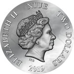 Pièce de monnaie en Argent 2 Dollars g 50 Millésime 2019 Dark Beauties EVANESCA