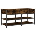 vidaXL Banc à chaussures chêne fumé 100x42 5x50 cm bois d'ingénierie