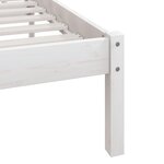 vidaXL Cadre de lit Blanc Bois massif 75x190 cm Petit simple