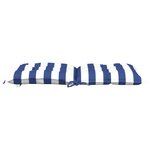 vidaXL Coussins de chaise à dossier bas lot de 6 rayures bleu et blanc