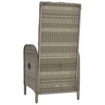 vidaXL Chaises d'extérieur lot de 2 Résine tressée Gris