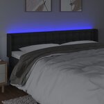 vidaXL Tête de lit à LED Noir 163x16x78/88 cm Similicuir