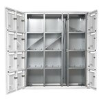 Bloc collectif Leabox  3x4  grade 3  simple face  intérieur  fixation murale  blanc neige ral 9016 finition brillante