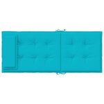 vidaXL Coussins de chaise à dossier haut lot de 4 turquoise