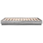vidaXL Cadre de lit sonoma gris 135x190 cm bois d'ingénierie