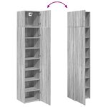 vidaXL Armoire de rangement mince sonoma gris 45x42 5x225 cm