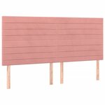 vidaXL Sommier à lattes de lit avec matelas Rose 160x200 cm Velours