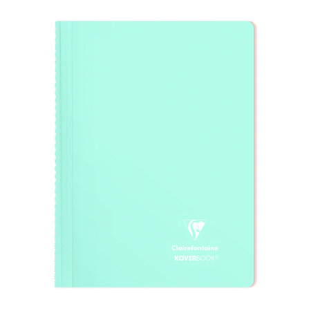 Cahier spirale clairefontaine koverbook blush a4 21 x 29 7 cm - petits carreaux - 160 pages - lot de 5