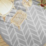 vidaXL Tapis d'extérieur gris Ø200 cm PP