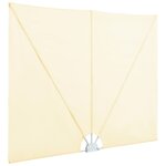 vidaXL Auvent latéral pliable de terrasse Crème 240 x 160 cm